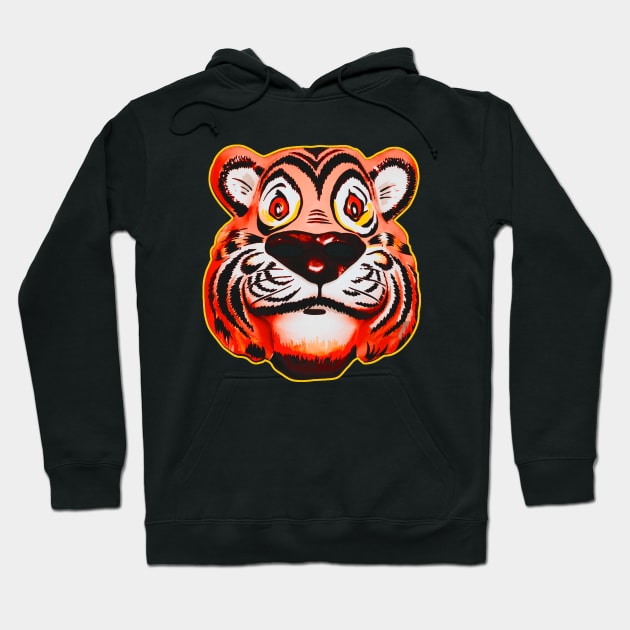 Cute Tiger Mask Hoodie by TJWDraws